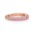 angled view of pink diamonds ring on comfort-balanced Euroshank band <span class='visuallyhidden'>Call, text 323-404-2959 for shopping help.</span>